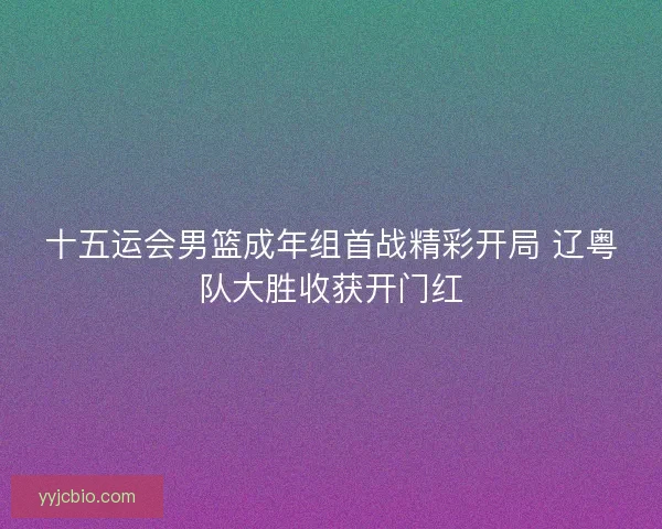 十五运会男篮成年组首战精彩开局 辽粤队大胜收获开门红 十五运会男篮成年组首战精彩开局 辽粤队大胜收获开门红