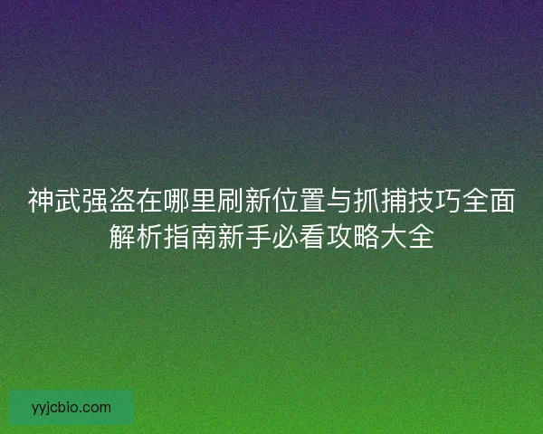 神武强盗在哪里刷新位置与抓捕技巧全面解析指南新手必看攻略大全 神武强盗在哪里刷新位置与抓捕技巧全面解析指南新手必看攻略大全